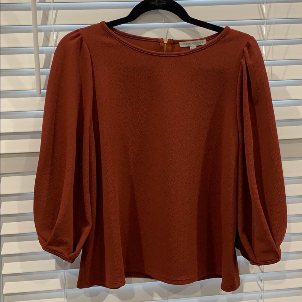Reddish Orange Blouse